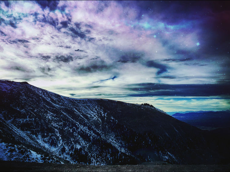 Pikes Peak at dusk
